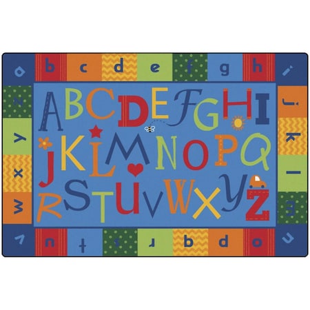 Carpets For Kids KIDSoft Alphabet Around Carpet, 6 x 9 ft. - Primary 1576122